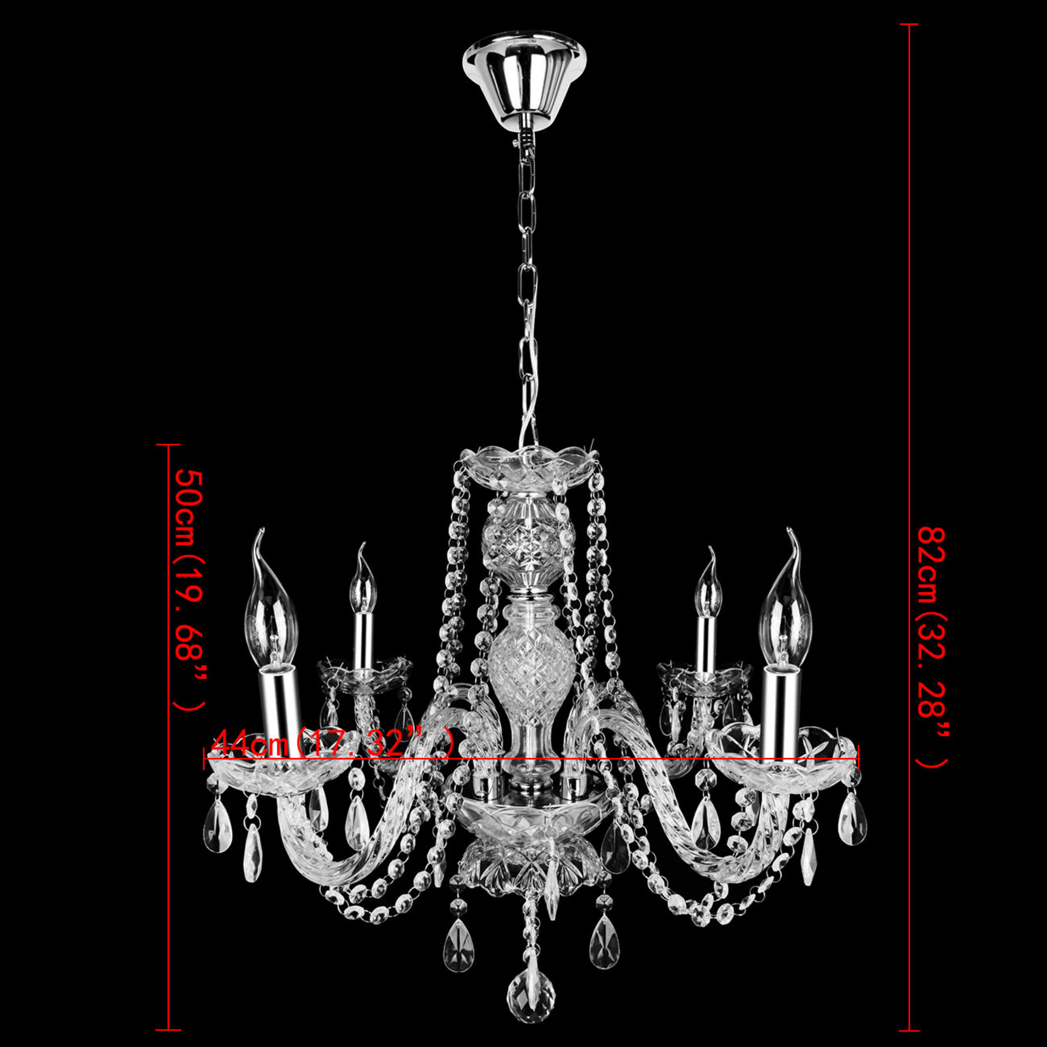 Elegant Modern 4 Lights Crystal Chandelier Ceiling Light Fixture Lamp Pendant