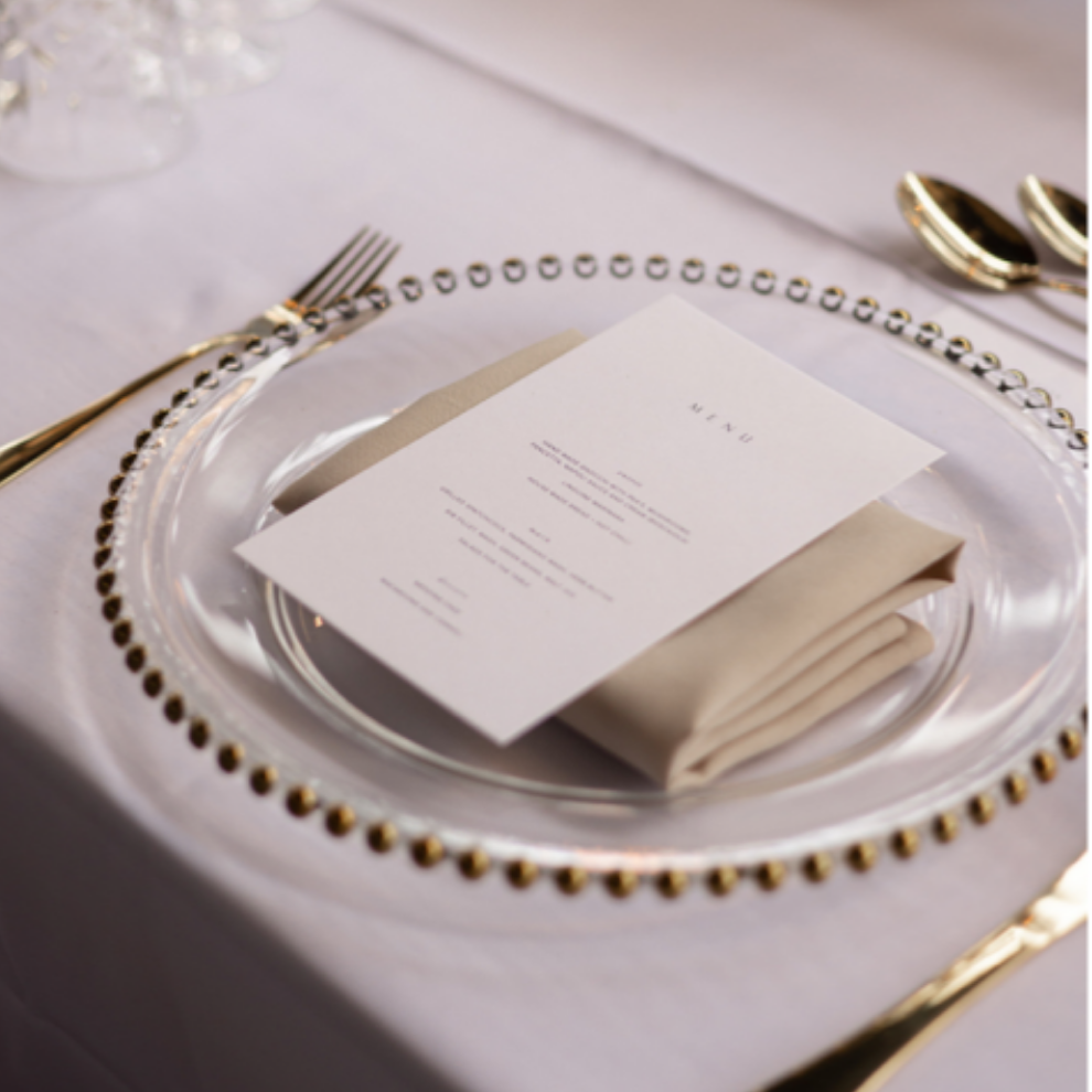 Gold Rimmed Charger Plate Tableware