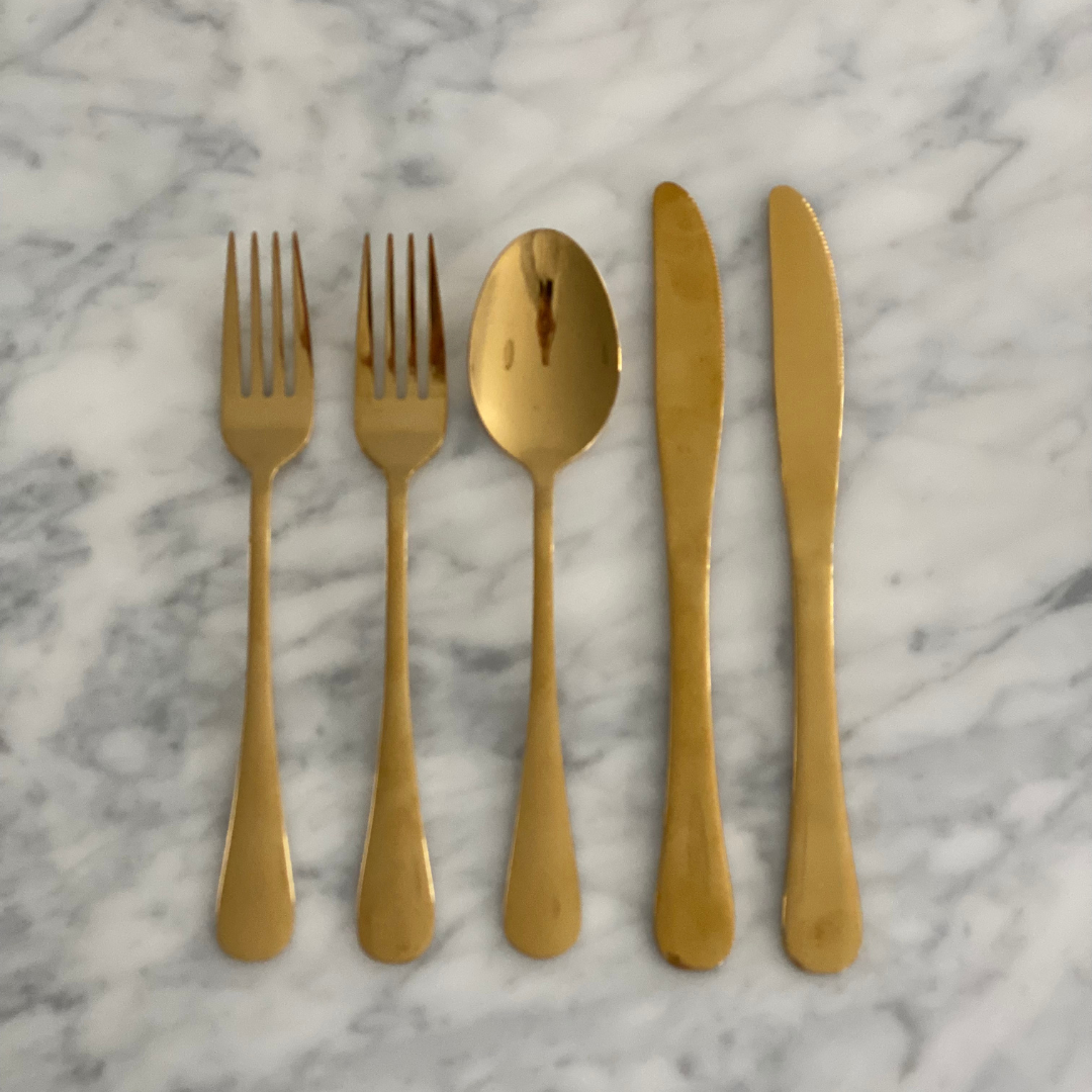 Individual Setting (4 pieces) 1 guest Gold Cutlery