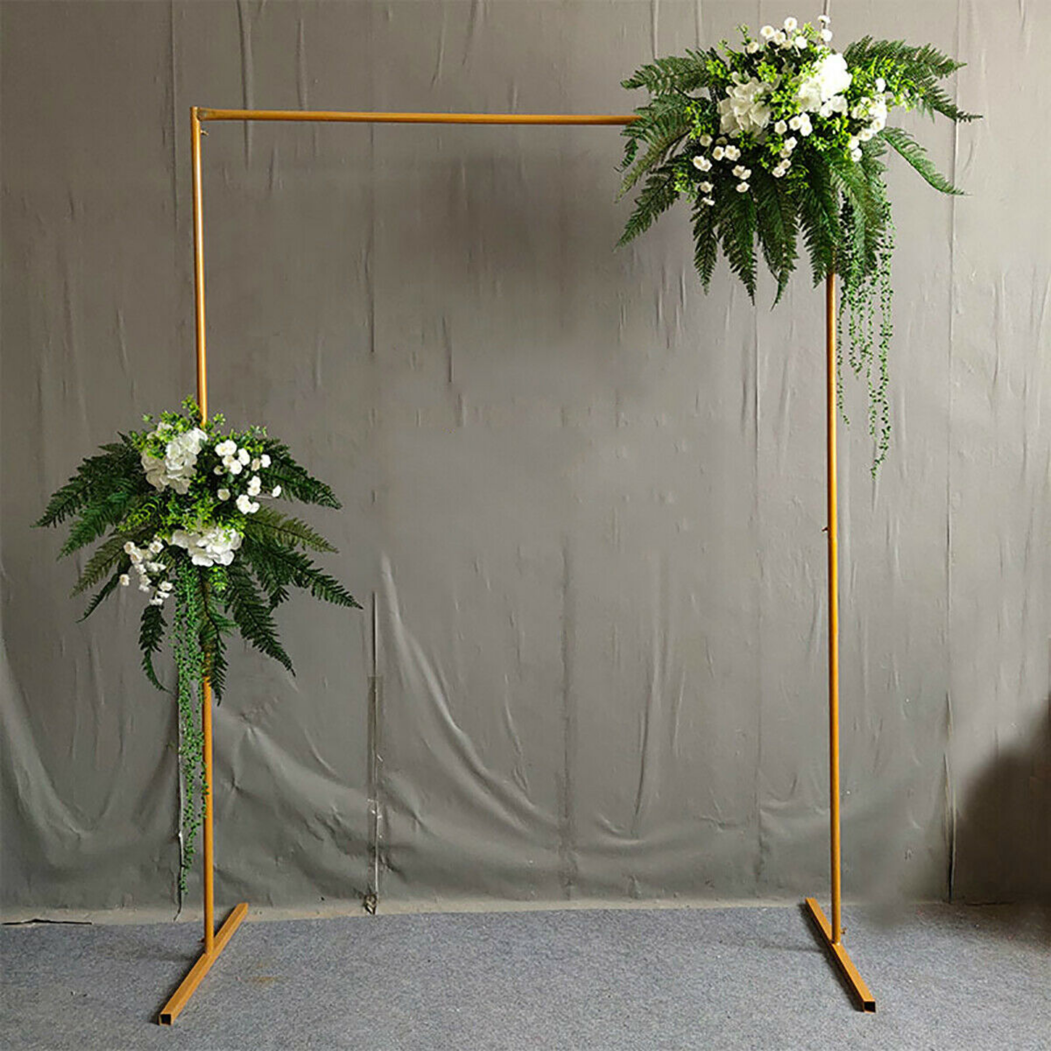 2M White Wedding Arch Square Backdrop Flower Display Stand Background AU