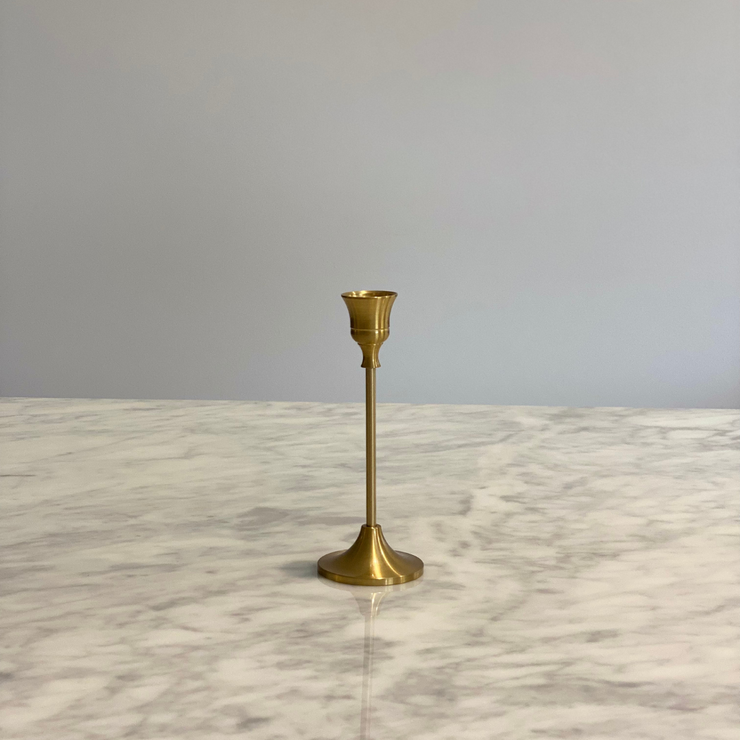 Gold Metal Candlestick holders - Small (17.5cm)