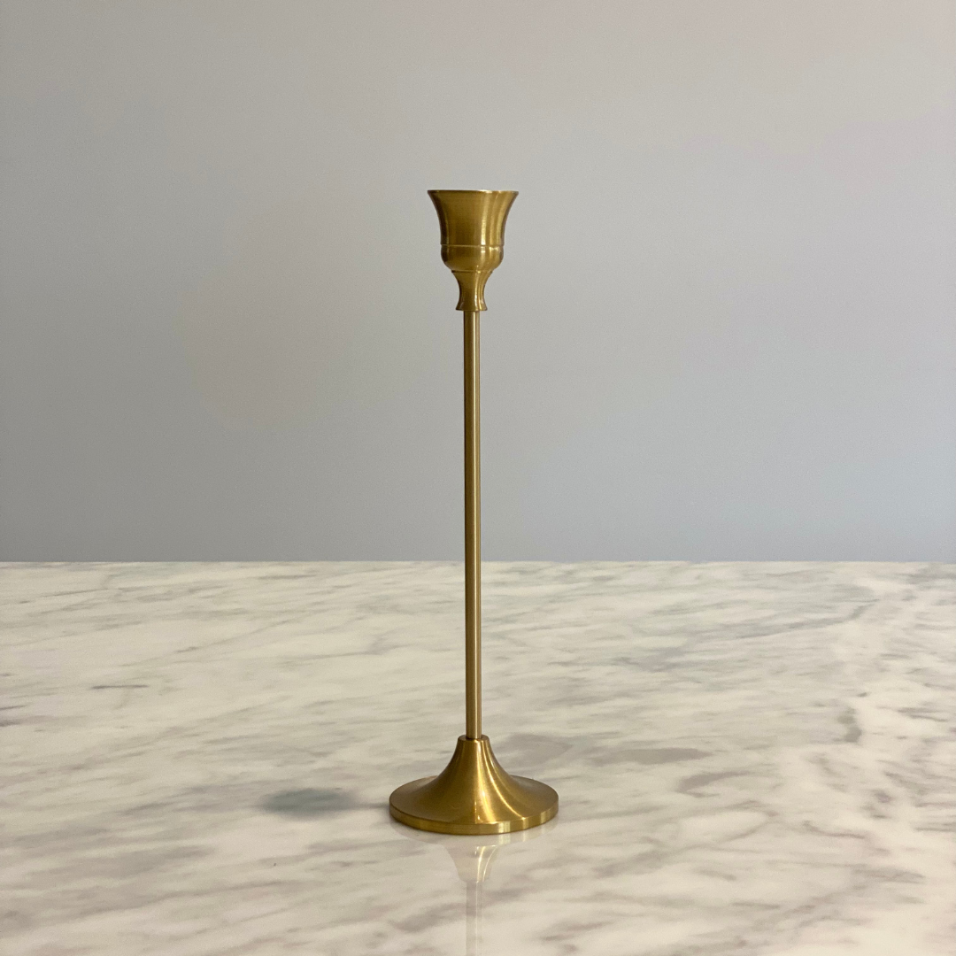 Gold Metal Candlestick holders - Tall (24cm)